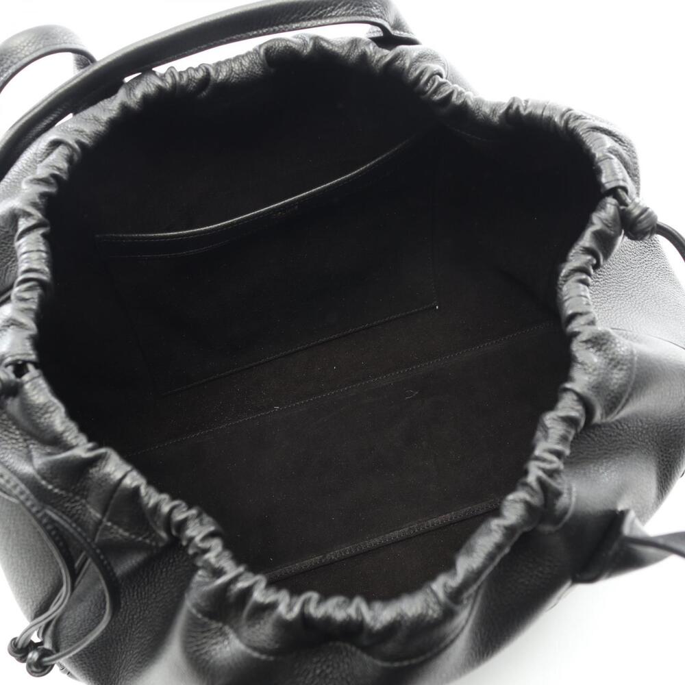 Celine CABAS Drawstring Cuile Triomphe Tote Bag Leather Black - Picture 3 of 4